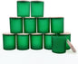 14 OZ Thick Candle Jars for Making Candles 12 Pcs, 3 Wick Empty Jars with Wood Lids for Candle Making, Sample Container, Frosted Green