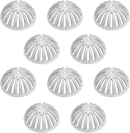 Leyso Heavy Duty Aluminum Drain Covers, Sink Drain Cover, Floor Drain Cover, Dome Strainer Cover for Compartment Sink, Kitchen, Outdoor, Garden, Restaurant 5-1/2" W x 2-1/4"H (10 PCS)