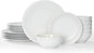 Famiware Ceramic Plates and Bowls Sets, Embossed Dishes Dinnerware