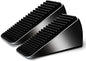 2Pc Strongest Large Door Stop - Heavy Duty Tall Wedge Stoppers for Bottom, up to 2.6In Doorstop, Zinc Alloy and Silicone Made, Suits Any Heavy Door and Smooth Floor