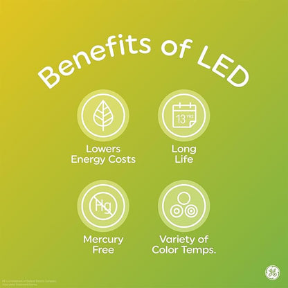 GE LED+ Color Changing LED Light Bulbs with Remote, 9.5W, No App or Wi-Fi Required, A19 (3 Pack)