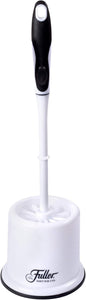 Fuller Brush Toilet Bowl Brush in Caddy Set – 16-Inch Long Handle Brush – Heavy Duty Dome Tufted Bristles, Rubberized Non-Slip Grip, Bathroom, Rim, Trap Cleaner (Pack of 4)