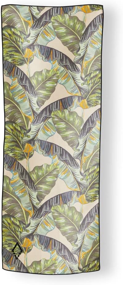 Nomadix Mini Towel - Perfect for Beach, Pool, Travel, Camping, Yoga - Made with Recycled Materials - Super Absorbent - Sand Resistant - Banana Leaf Green - 16x40