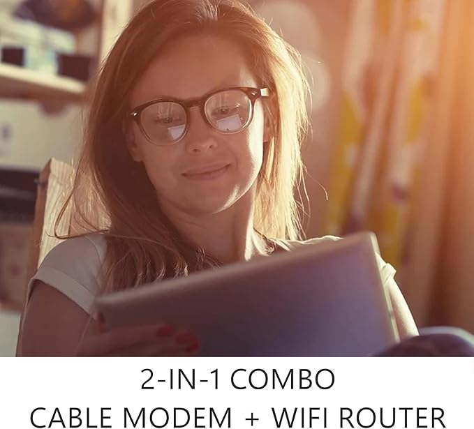 Motorola MG7700 Modem WiFi Router Combo with Power Boost | Approved by Comcast Xfinity, Cox and Spectrum | for Cable Plans Up to 800 Mbps | DOCSIS 3.0 + Gigabit Router