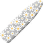Extra Thick Ironing Board Cover and Pad, 15x54 Ironing Board Cover, Resist Scorching and Staining,Elastic Edges,Grey White Daisy Spring Summmer Flowers