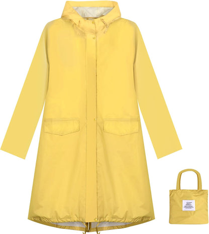 ANYOO Waterproof Rain Poncho Lightweight Reusable Hiking Hooded Coat Jacket for Outdoor Activities