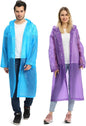 Opret 2 Pack Raincoats for Adults Reusable, EVA Rain Ponchos Lightweight Rain Coat Waterproof Rain Gear for Men and Women