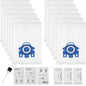 Improvedhand 12 Packs 3D Airclean Bags Replacement for Miele GN Vacuum Cleaner Bags Fit for Miele Classic C1 Complete C1 C2 C3 S2 S5 S8 S400 Series with 3 Motor Protection Filters, 3 AirClean Filters
