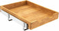 DINDON Pull Out Cabinet Organizer (17" W x 18" D) 1 Tier，Single Tier Oak Wood Under Cabinet Slide Out Shelf Drawer Box…