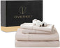 1000 Thread Count Egyptian Cotton Sheets Queen Size Set 4PCS Sateen Weave Soft Breathable 16-Inch Deep Pocket（Queen,Dusty Pink）