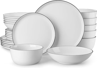 MALACASA 24-Piece Dinnerware Set