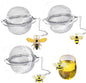 3 Pcs Tea Infusers for Loose Tea Leaf Steeper Tea Balls for Loose Tea Diffusers for Loose Tea Stainless Steel Tea Infuser Loose Leaf Tea Steeper with Metal Pendant (Bee 3)