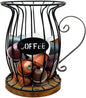 Coffee Pods Holder Organizer, Large Capacity Nespresso Storage and Organization Creamer Container Basket for Kitchen Counter Countertop Office Kpop Desktop Stand organizador de cafe (Circular Grid)