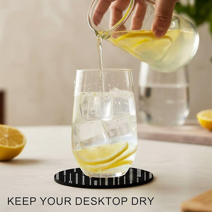 Contemporary Geometric Coasters Set of 4, Absorbent Coasters