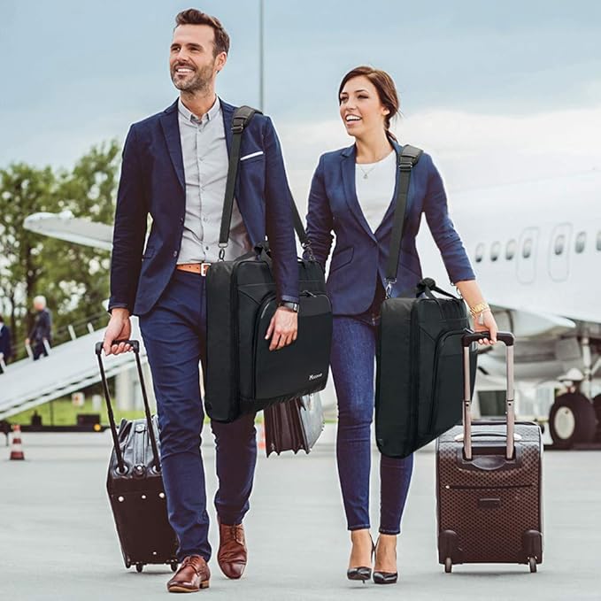 Modoker Suit Luggage Garment Bag with Shoulder Strap, Suit Carry on Bag Hanging Suitcase Garment Bags for Men Women Business Travel