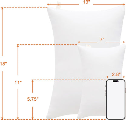 NTBAY Toddler Pillows, Down Alternative 13"x18" Pillows, Machine Washable - Soft and Breathable Travel Small Pillows for Sleeping, Ideal for Daycare, Crib, Cot, White