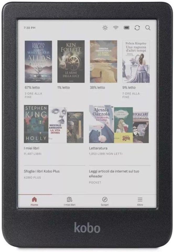 Kobo Clara Colour | eReader | 6” Glare-Free Colour E Ink Display | Dark Mode Option | Waterproof | Audiobooks | 16GB of Storage | Black
