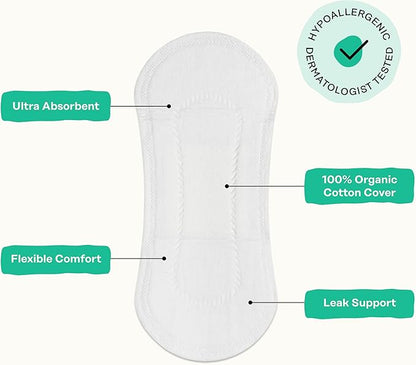 The Honey Pot Company - 120 ct - Herbal Everyday Panty Liners for Women - Infused w/Essential Oils for Cooling Effect & Organic Cotton Cover - Feminine Care