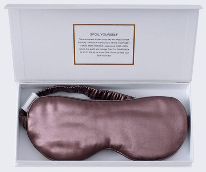 ZIMASILK Adjustable 100% 22 Momme Mulberry Silk Sleep Mask for Sleeping, Filled with Premium Mulberry Silk, Softest & Breathable Eye Sleeping Mask (Plum Wine)