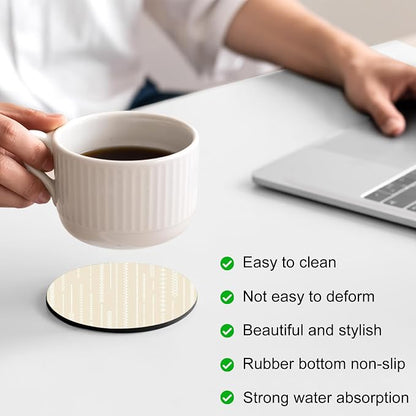 Modern Geometric Coasters Set of 6, Absorbent Coasters