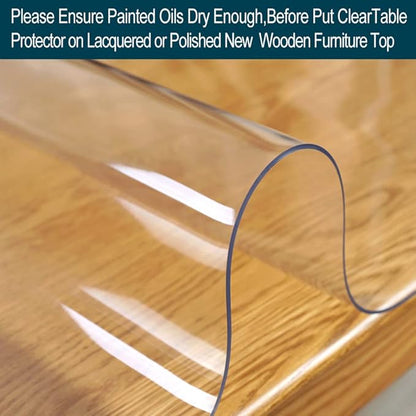 14x30 in Office Desk Blotter Mat Clear Plastic Table Protector Cover Pad PVC Transparent Topper Surface Proection Mat Pad Anti Scratch Table Mat Glass Dinner End Table Protector Waterproof Easy Clean