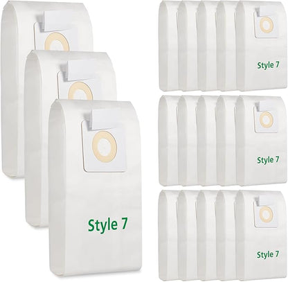 18 Pack Style 7 Vacuum Bags Compatible with Bissell Upright Vacuums: PowerForce 1739 3522 3525 71Y7, PowerGlide 3545, Plus 3350 3550 3553, Lift-Off 3554, Powertrak 6592 Series Vacuum, Part#32120
