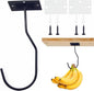 Self-Adhesive Banana Hooks, Foldable Magnetic Hanger Under Cabinet, Sturdy Metal Banana Holder for Kitchen, Space-Saving Design to Keep Bananas Fresh 1 Pieces Black