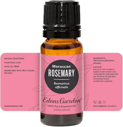 Edens Garden Rosemary- Moroccan Essential Oil- 100% Pure Premium Grade, Undiluted, Natural, Therapeutic, Aromatherapy, The Best for Skin, Laundry, Humidifiers 10 ml (.33 fl oz)