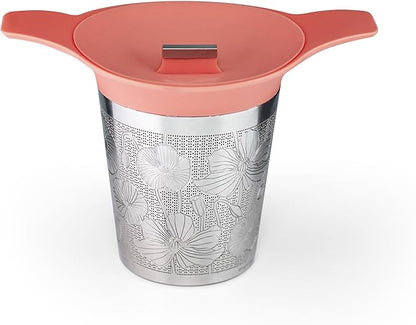 Tea Basket For Loose Tea Loose Leaf Tea Steeper For Loose Leaf Tea Stainless Tea Infuser Fine Mesh Tea Infuser Tea Filter Strainer Tea Diffusers For Loose Tea Brewer (Tangerine)