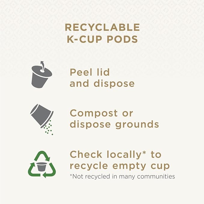 Peet's Coffee, Flavored Light Roast Keurig K-Cup Pods - Vanilla 22 Count (1 Box of 22 K-Cup Pods)