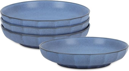 Stone Lain Rio 4-Piece Pasta Bowl Set Stoneware, Blue