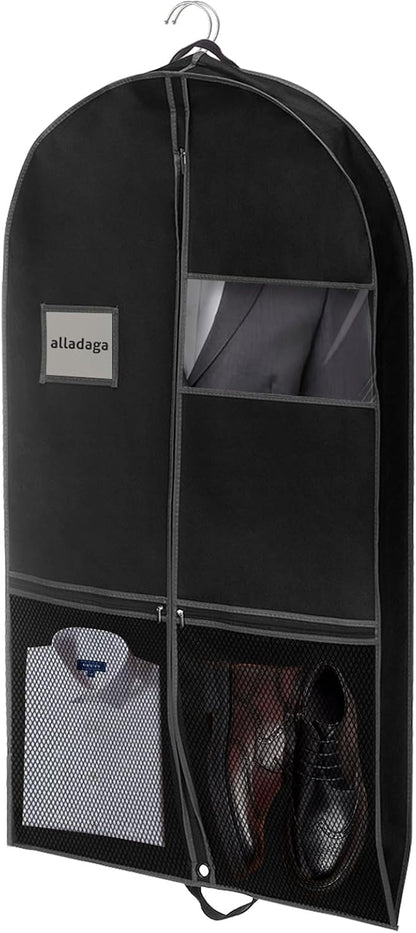 43" Garment Bag for Travel and Storage, Suit Bag with Duffle Design, Ideal for Hanging Clothes, Blazers, Dresses, Coats, and Wardrobes (1 Pack)