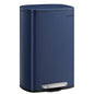 SONGMICS 13 Gallon (50 L) Trash Can, Stainless Steel Kitchen Garbage Can, Recycling or Waste Bin, Soft Close, Step-On Pedal, Removable Inner Bucket, Midnight Blue ULTB050L01