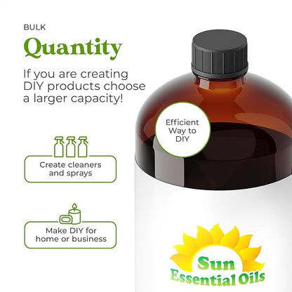 Sun Essential Oils - Cassia 4oz Bottle for Diffuser, Humidifier, Aromatherapy, Hair and Skin Care - Cassia Oil - Aromatherapy Oil