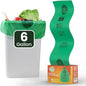 Compostable Bags, 6 Gallon Food Scraps Yard Waste Bags,Fits 5-6-8 Gallon trash can, 30 Liter, 70Count, Heavy Duty 0.85 Mils, ASTMD 6400 Kitchen Trash Bags, BPI&OK compost HOME certified