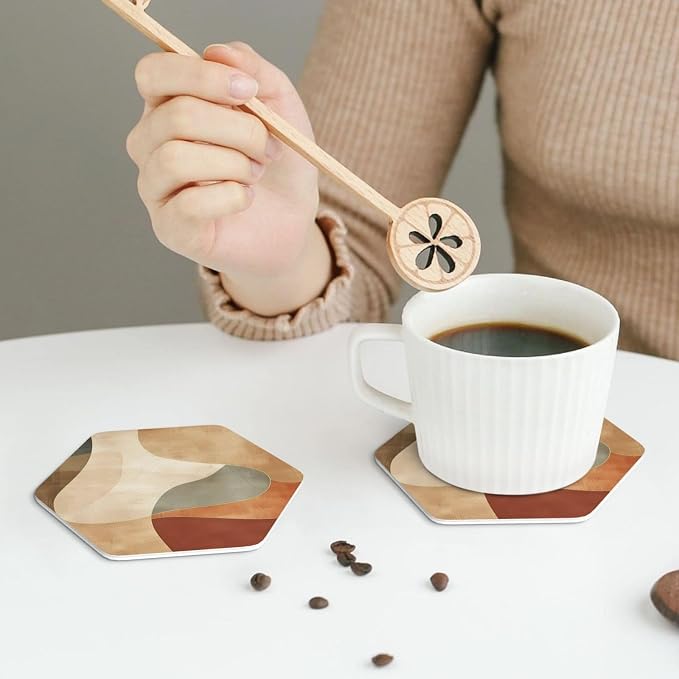 Minimal Abstract Shapes Print Coasters