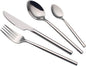 24 Piece Silverware Set For 6 Heavy duty 18/10 Stainless Steel Flatware Set Modern Design Knife/Fork/Spoon Mirror Polished Dishwasher Safe Cutlery Set with Gifts