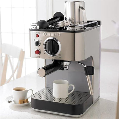Cuisinart EM-100fr 15-Bar Stainless Steel Espresso Maker (Renewed) Bundle with 2 YR CPS Enhanced Protection Pack