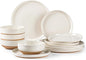 AmorArc Dinnerware Sets for 4, 12 Pieces Ceramic Plates and Bowls Set | Scratch