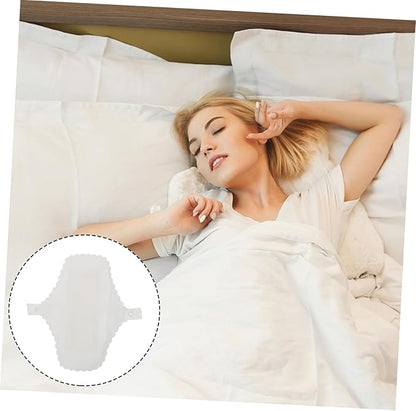 Yardwe 3Pcs Reusable Cotton Menstrual Pads Lace Edge Breathable Washable Sanitary Towels for Women with Button Snap to Prevent Leakage Soft and Thin Period Pads