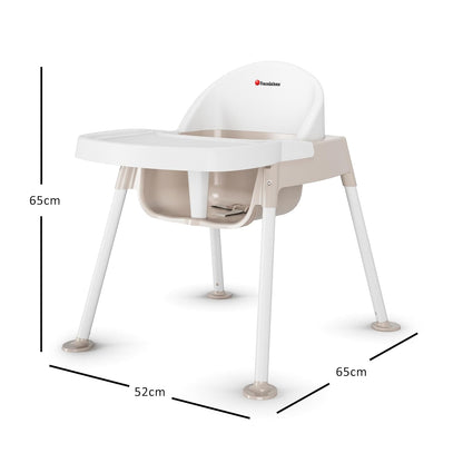 Foundations Secure Sitter Feeding Chairs 3-Pack, No-Tip Feet, 3-Point Adjustable Harness, Removable Tray, Stackable Feeding Chairs (13 inch)