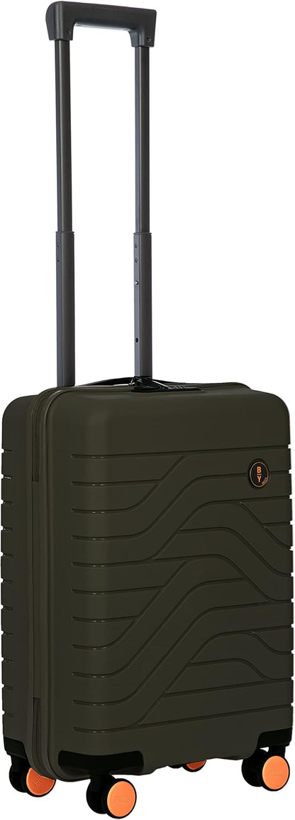 Bric's B|Y Ulisse Spinner Carry-On Suitcase, Lightweight Expandable Hard Shell Luggage with TSA Lock and Smooth 360° Wheels 21 Inch – Olive