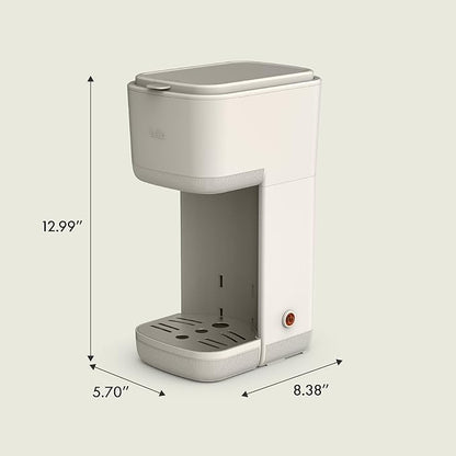BELLA Single Serve Coffee Maker, K Cup & Coffee Ground Compatible with Removable, Adjustable Drip Tray, Auto Shutoff & Reusable Dishwasher Safe Accessories, Brews 6oz to 14oz, 1000 Watt, Oatmilk