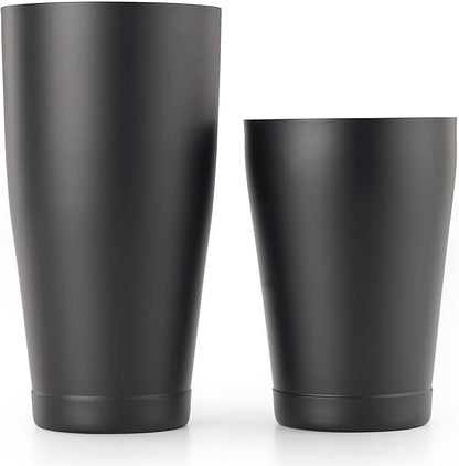 Barfly Shaker Cocktail Tin, Set (18 oz and 28 oz), Matte Black