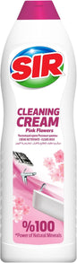 Tribello Multipurpose Surface Cleaner Cream for Kitchen & Bathroom, 100% Dirt Removal with Natural Cleaning Particles - Large 735ML / 25OZ (Pink Flowers)