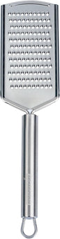 Restaurantware-German Standard Fine Handheld Grater, 1 Flat Cheese Grater - Dishwashable, Durable, Stainless Steel, With Handle, Suitable For Chocolate, Nutmeg, Garlic, Lemon, And, More