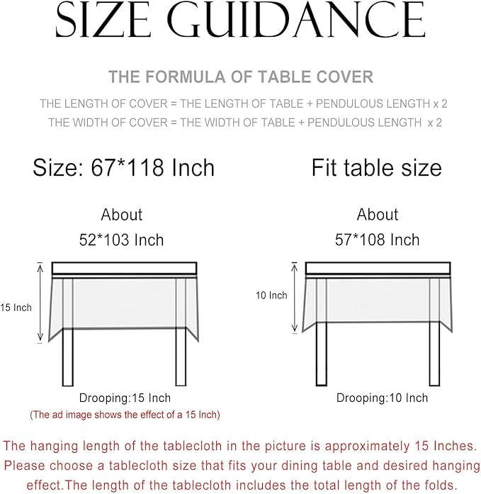 patdrea Designer Green Small Linen Table Cloth for Rectangle Table,Vintage Floral Pattern Durable Extra Long Tablecloth,French Decor for Kitchen Dining,Christmas,Thanksgiving,Party,67"x118"-Noah