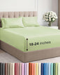 Extra Deep Pocket Queen Sheet Set - 4 Piece Breathable & Cooling Bed Sheets - Hotel Luxury Sheet Set - Soft, Wrinkle Free and Comfy - Fits Extra Deep Mattresses - Deep Pocket Light Sage Green Sheets