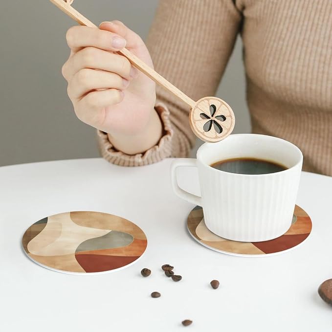 Minimal Abstract Shapes Print Coasters