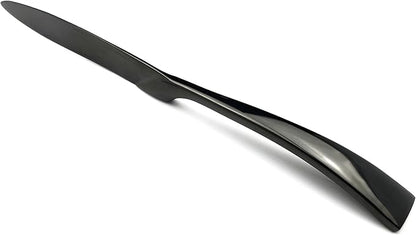 5-Piece 18/10 Stainless Steel Flatware Set Mirror Polishing Black, Serive for 1